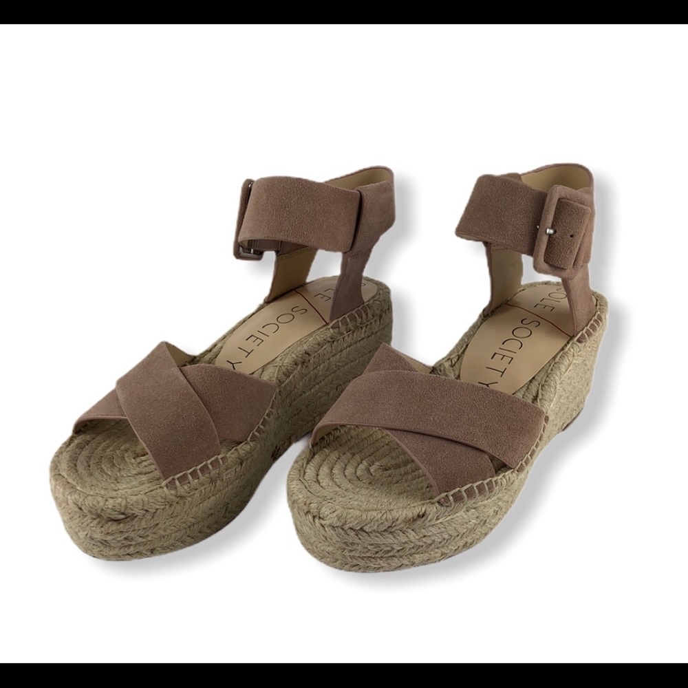 Sole Society Audrina Espadrille Suede Sandals New